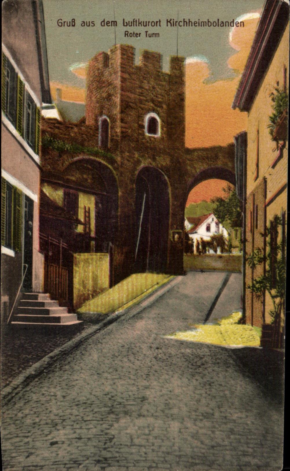 CPA Grub aus dem Bulfkurort Kirchheimbolanden Roter Turn