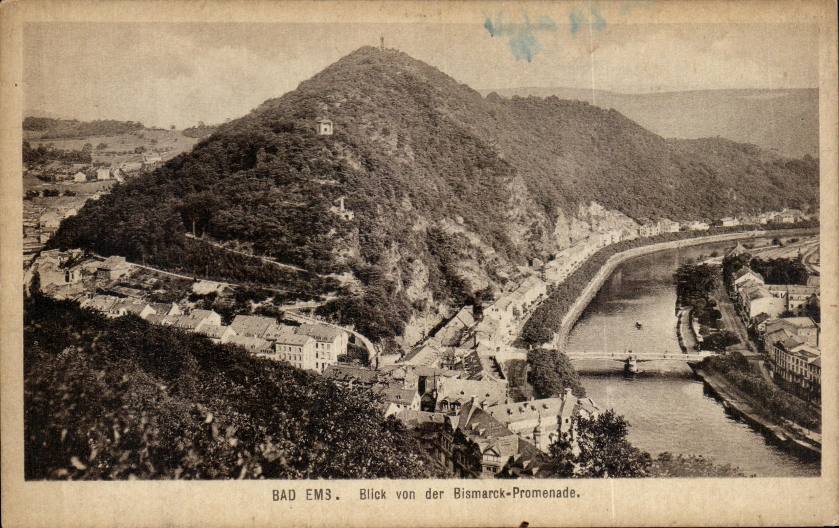 CPA Bad Ems Blick Von der Bismarch Promenade