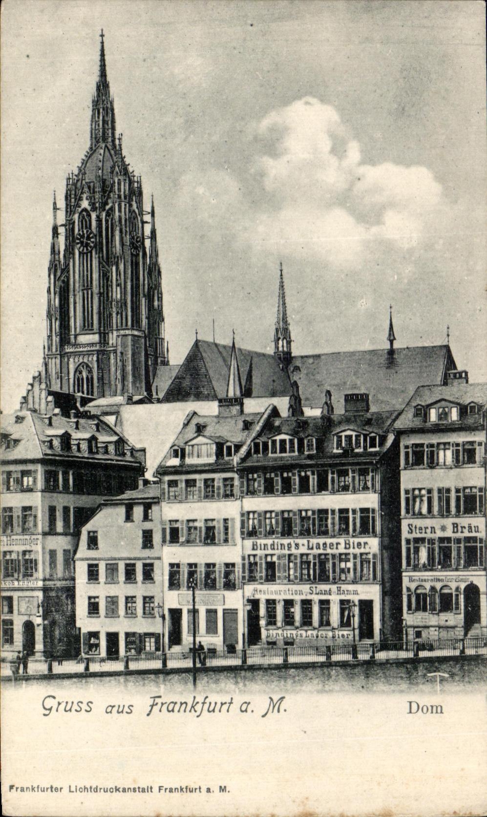 CPA Gruss aus Frankfurt a M Dom