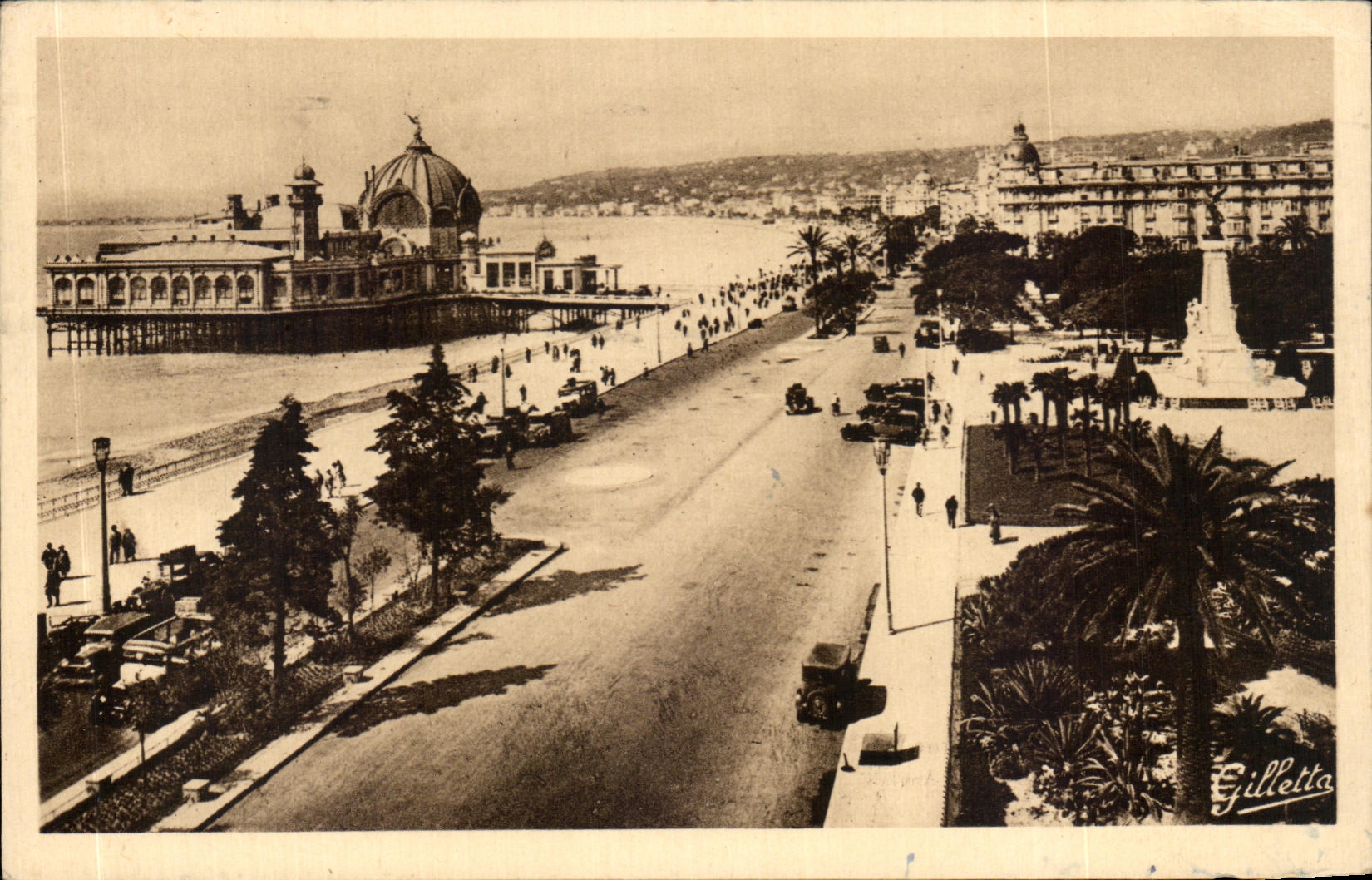 CPA Cote d'Azur Artistique Nice Promenade Des Anglais