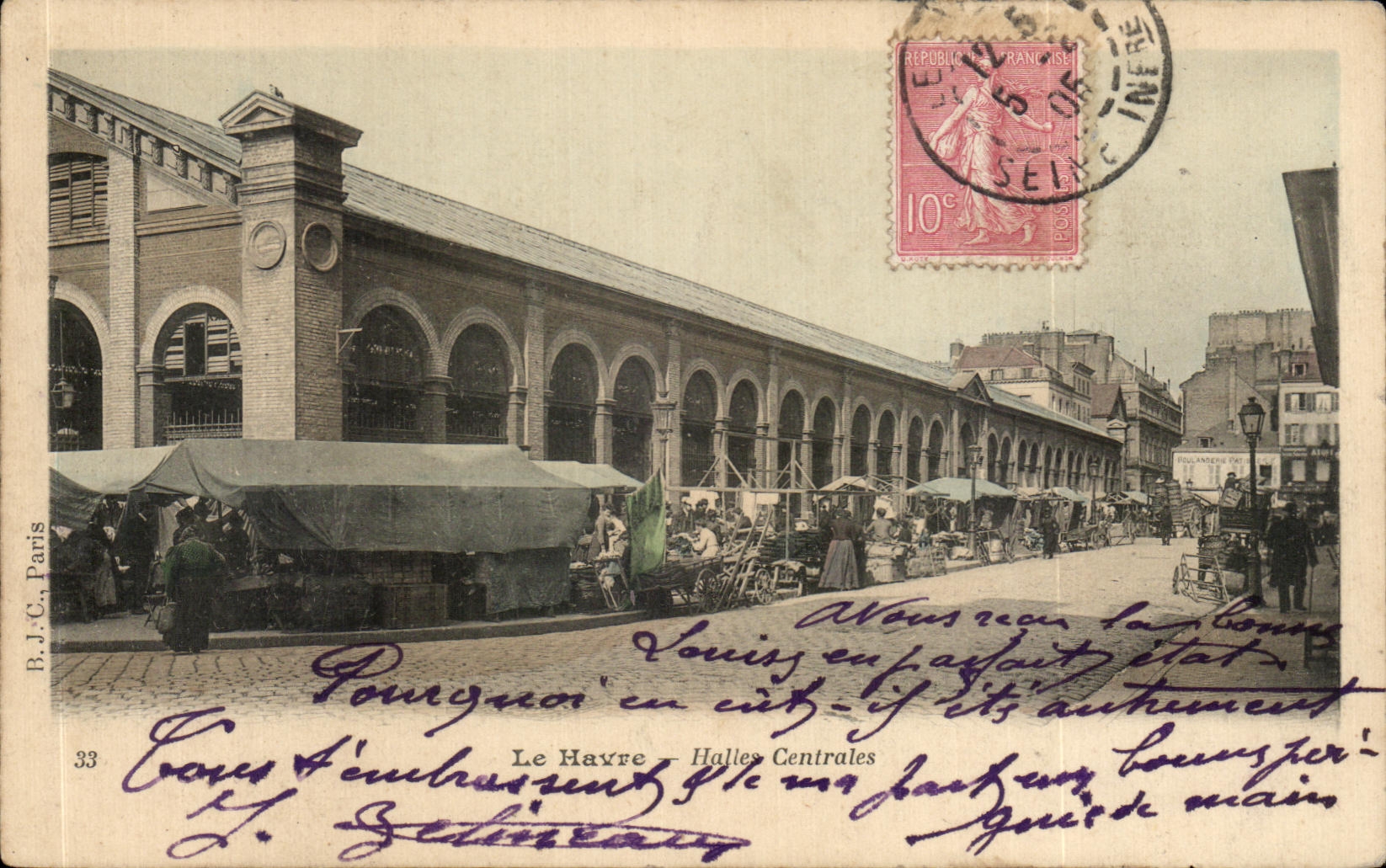 CPA Le Havre Halles Centrales Marche 