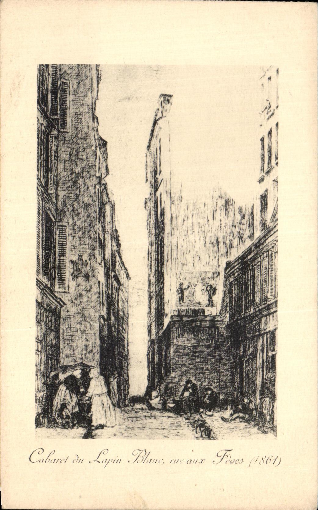 CPA Cabanet du Lapin Blanc Rue aux Feves 1861 Paris