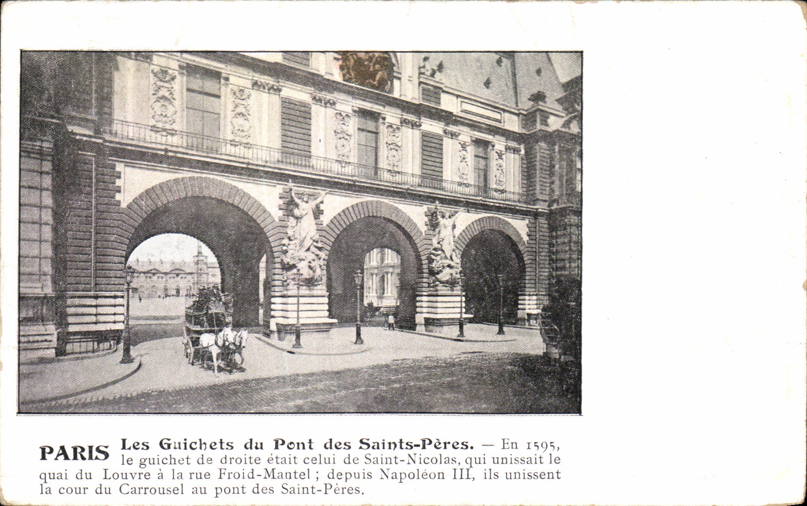 CPA Paris Les guichets du Pont Des Saints Peres 