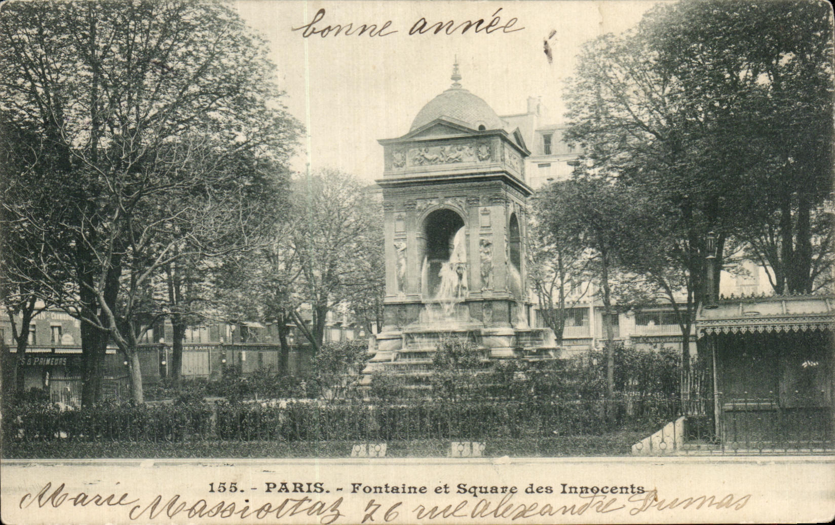 CPA Paris Fontaine Et Square Des Innocents