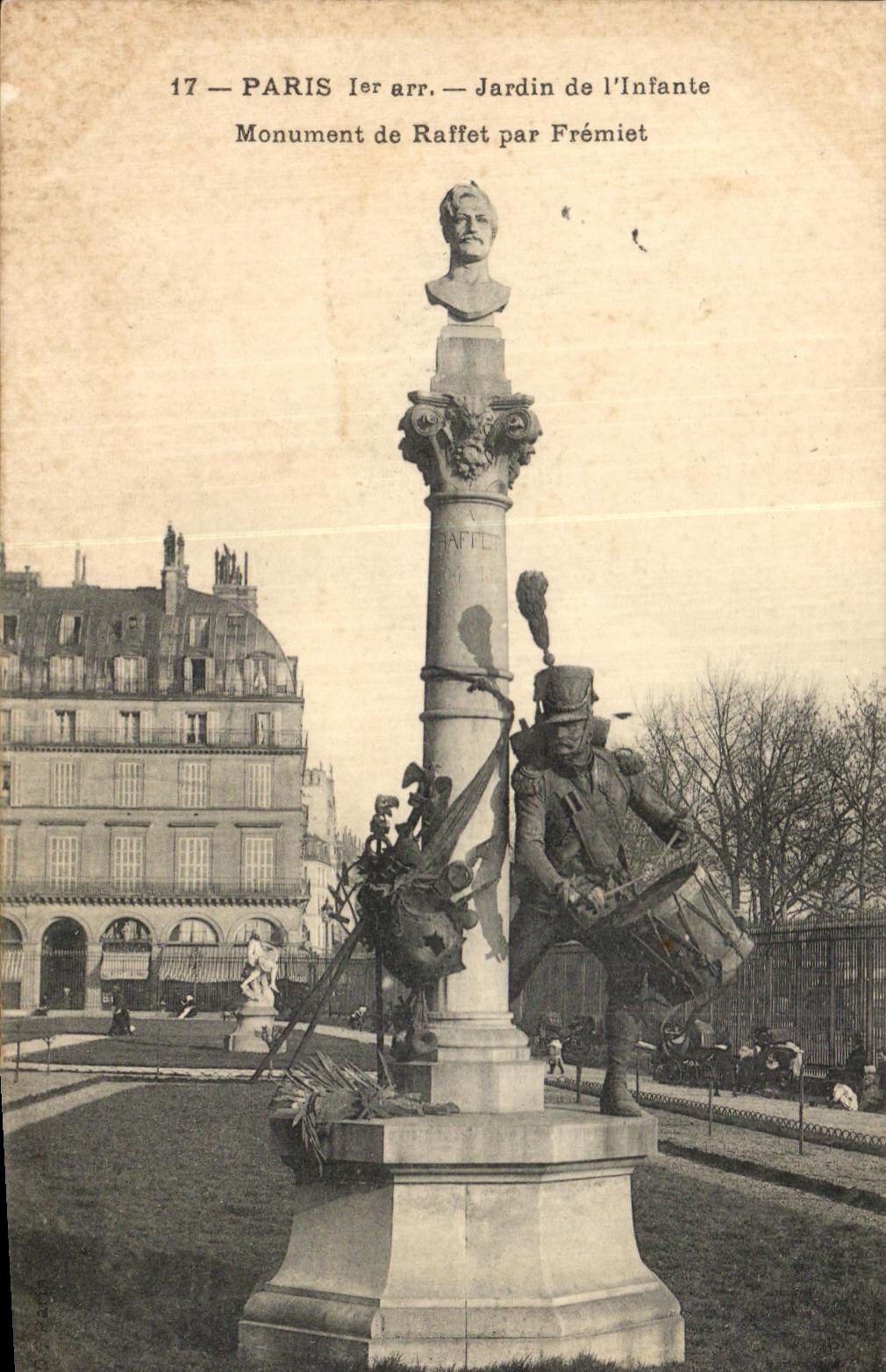CPA Paris Jardin De l'Infante Monument De Raffet Par Fremiet (en face du Louvre)