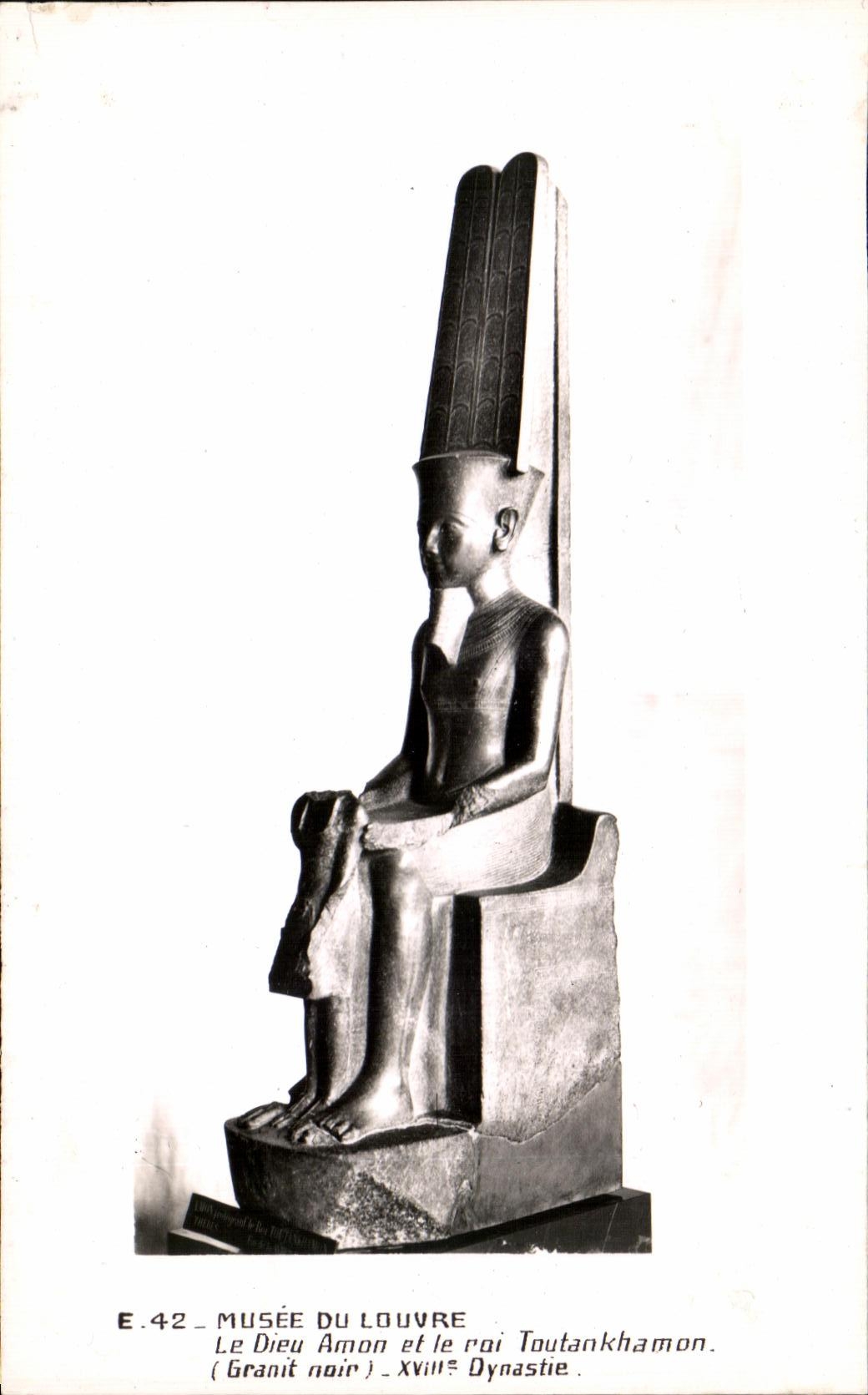 CPA Musee Du Louvre Le Dieu Amon Et Le Rai Toutankhamon XVIII Dynastie Egypte Egypt