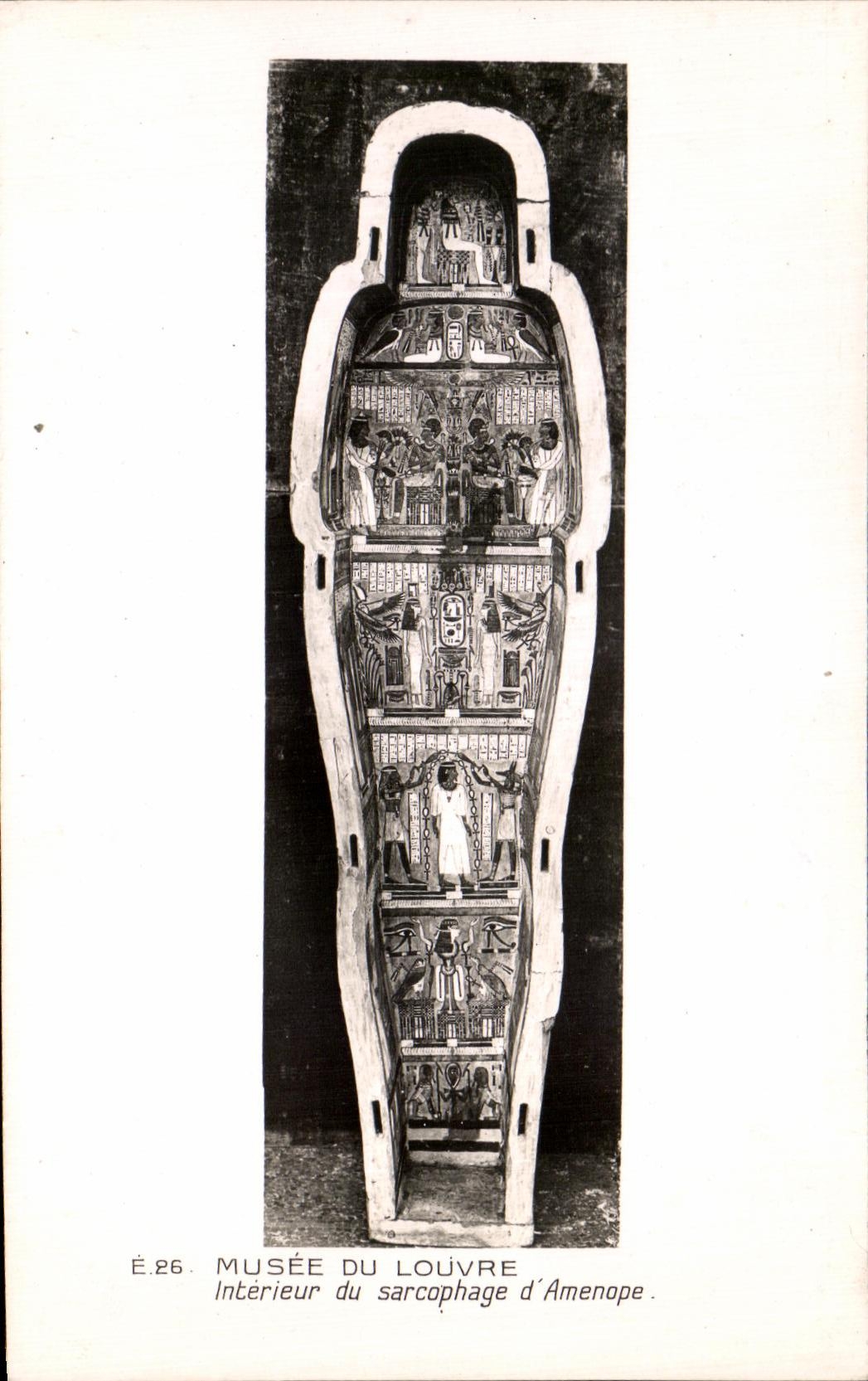 CPA Musee Du Louvre Interieur Du Sarcophage d'Amenope Egypte Egypt