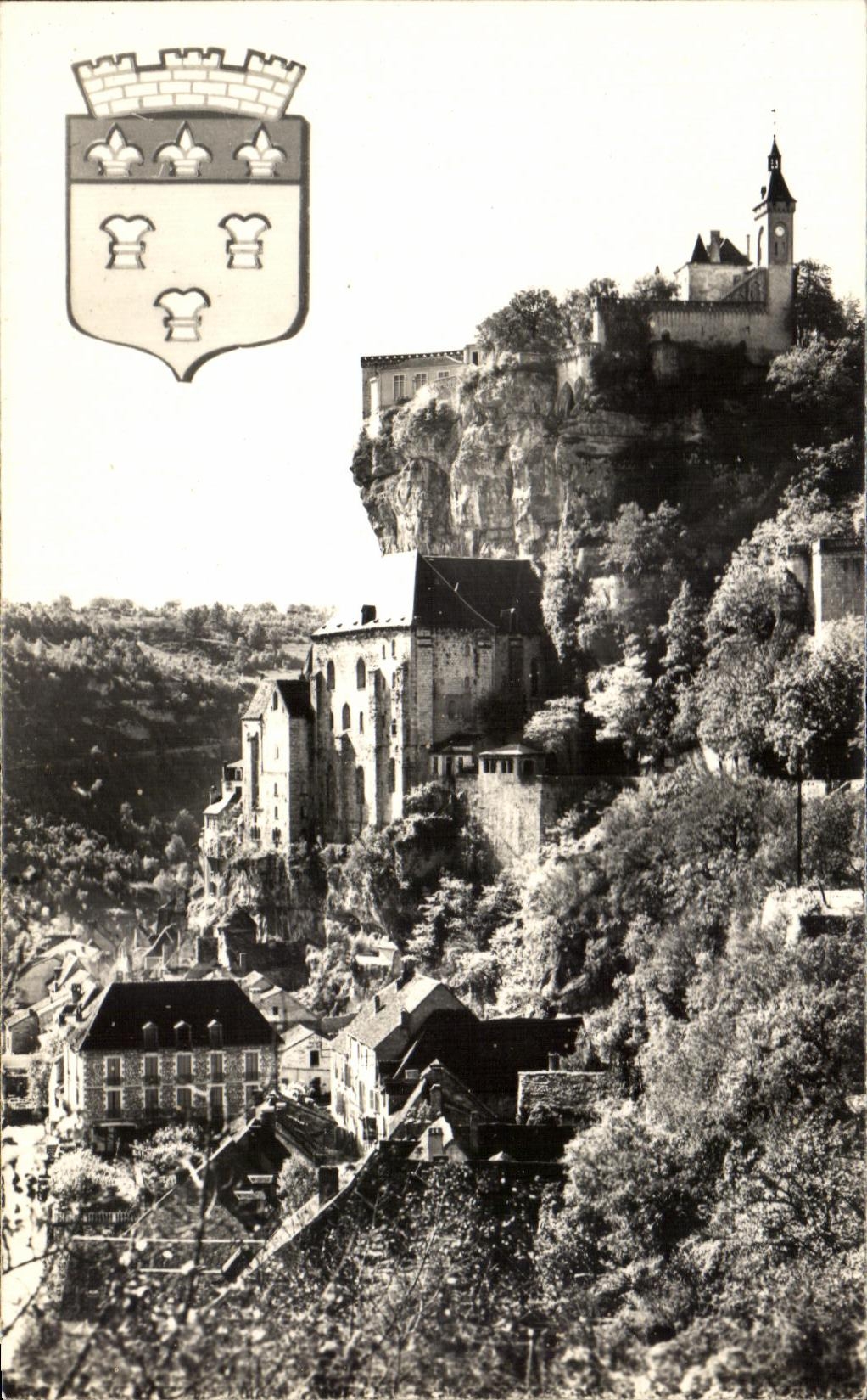 CPA Rocamadour vue Generale Suspendu Aux Flancs De l'Abime