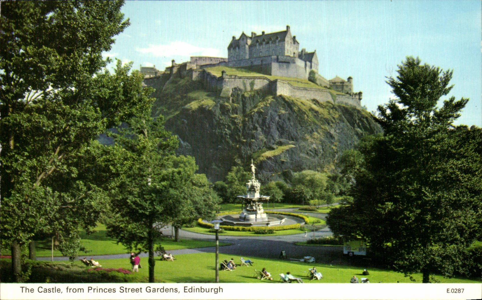 CPA The Castle from Princes Street Garden Edinburgh