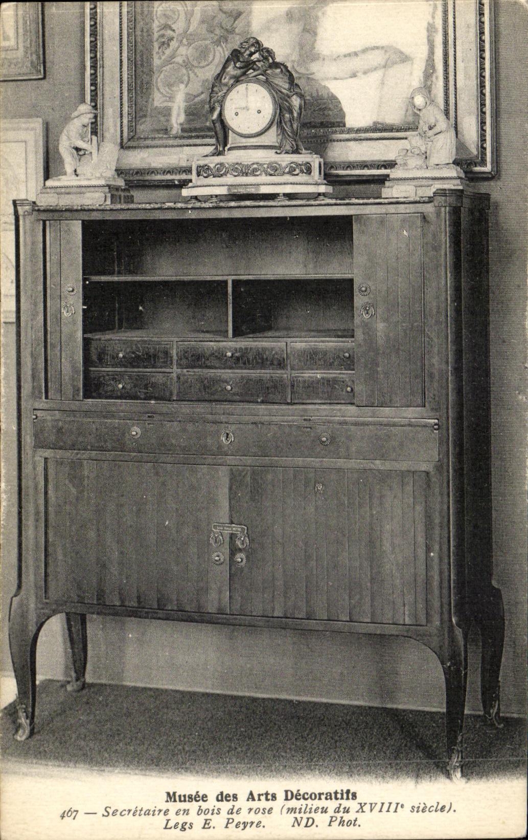 CPA Musee des Arts Decoratifs Secretaire en bois de rose Legs E Peyre