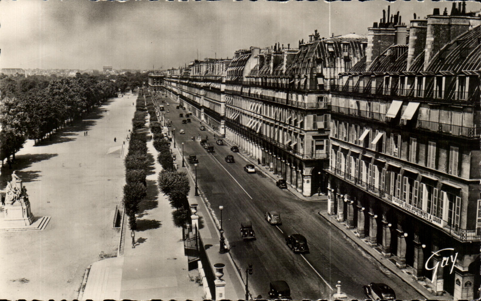 CPA Merveilles Rue de Rivoli et Jardin des Tuileries Paris