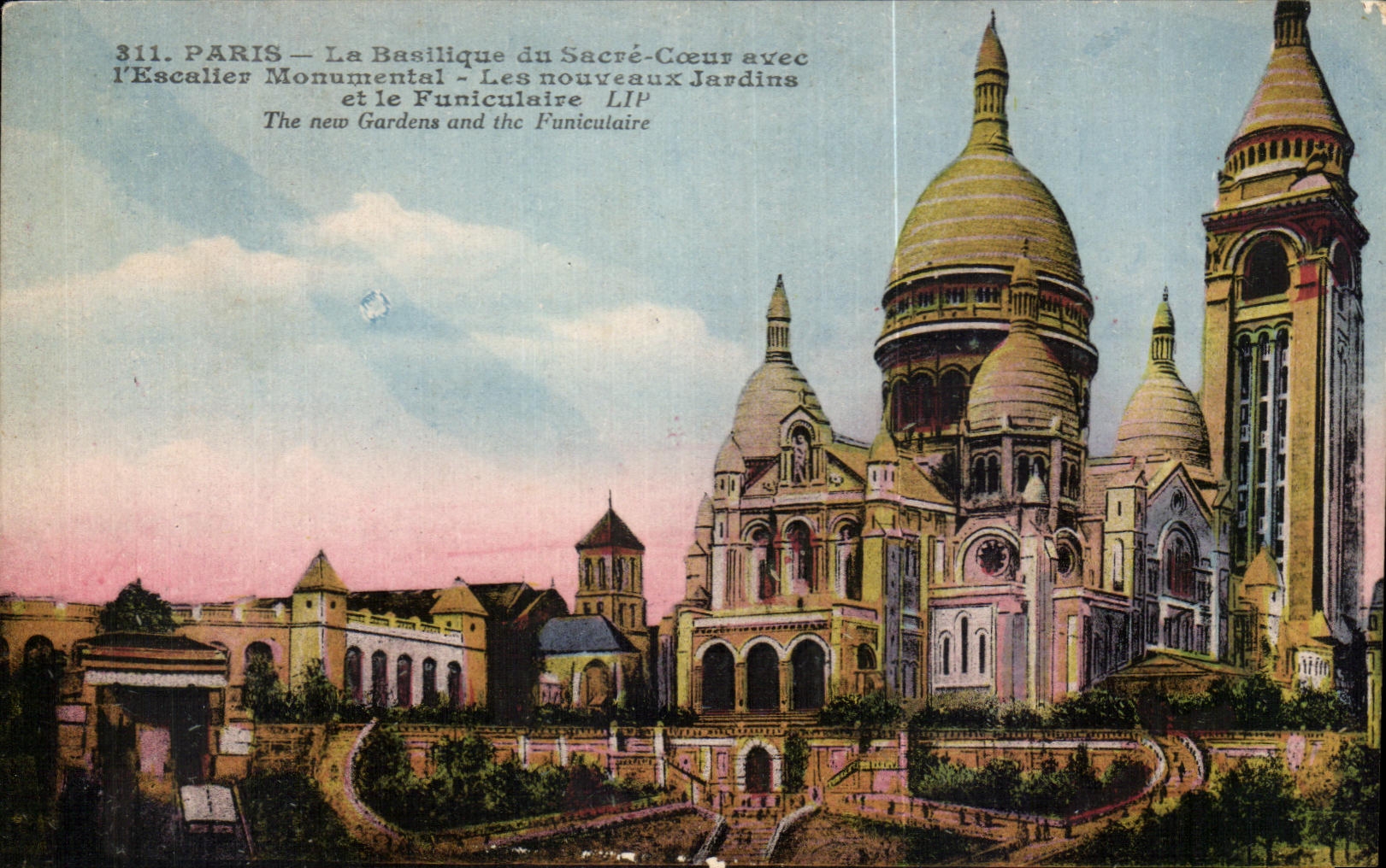 CPA Paris La Basilique du Sacre Coeur avec I'Escalies Monumental