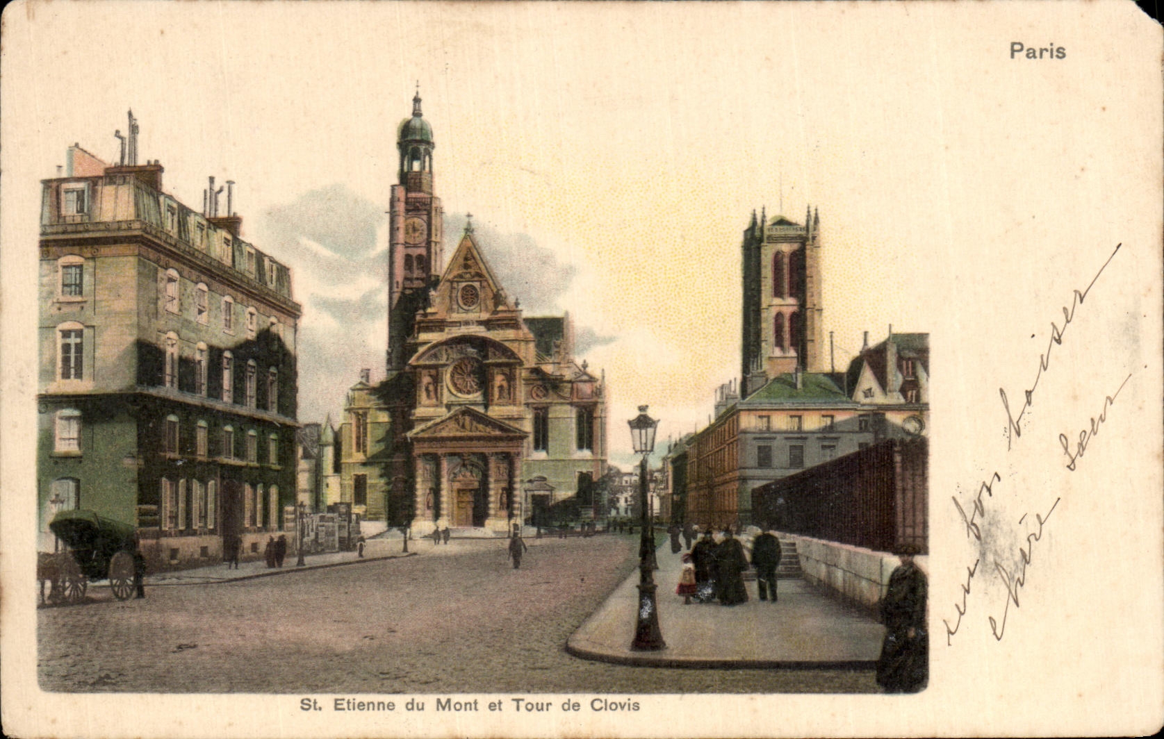 CPA Paris St Etienne du Mont et Tour de Clovis