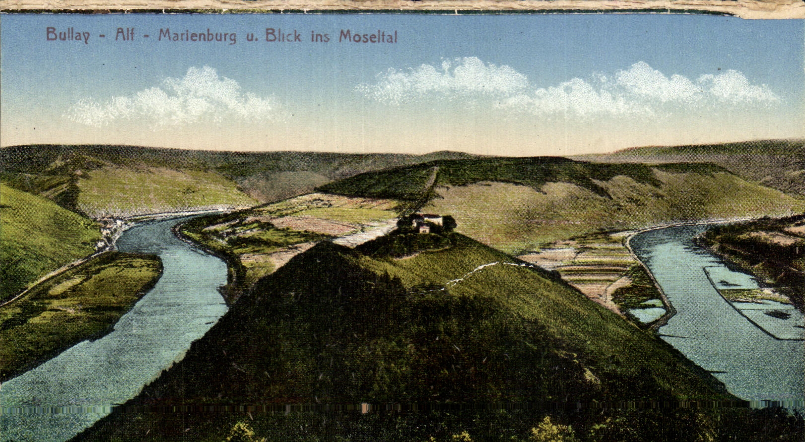 CPA Bullay Alf Marienburg Blick ins Moseltal