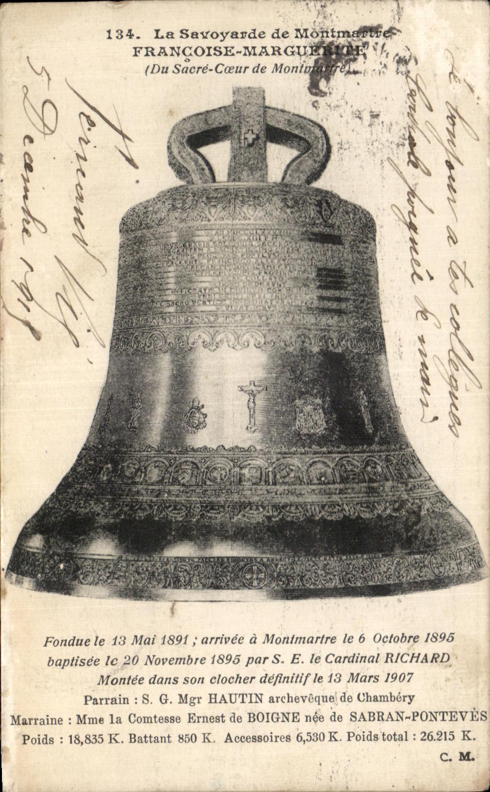 CPA La Savoyarde de Montmartre Francoise Marguerite Savoyarde Cloche Bell Paris 