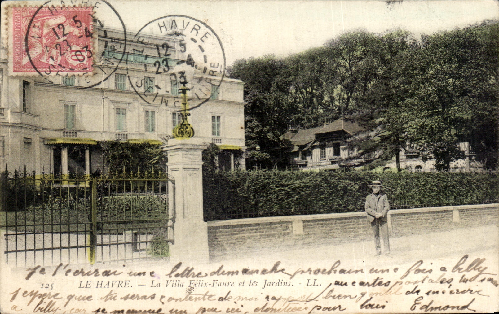 CPA Le Havre La Villa Felix Faure et les Jardins