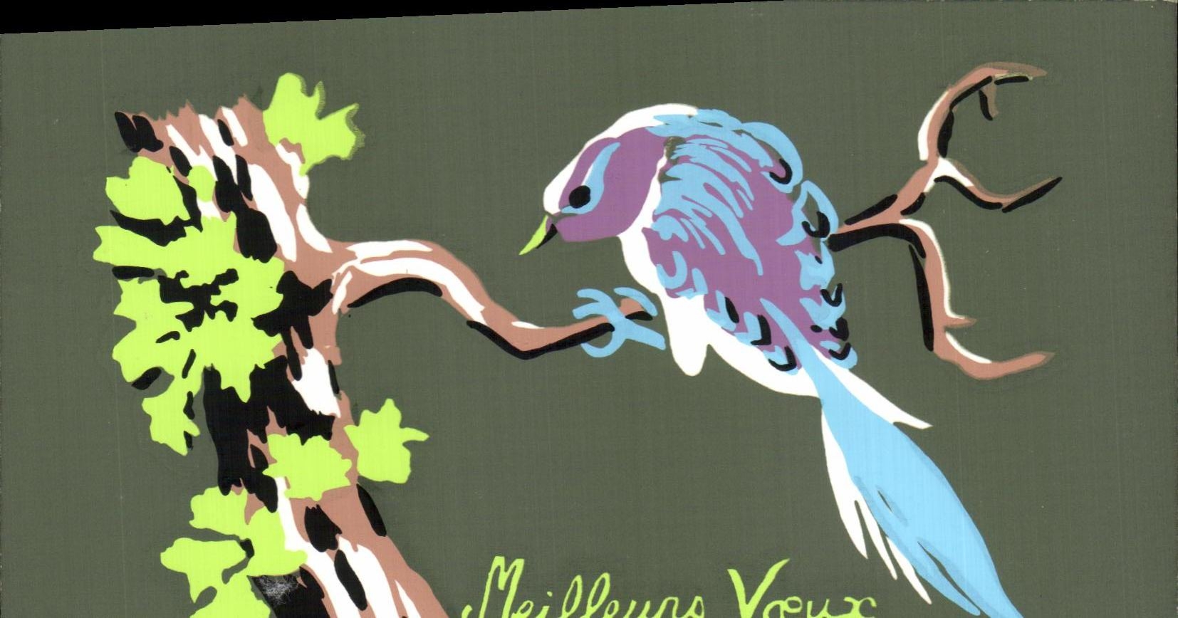 CPSM Meilleurs Voeux Oiseau