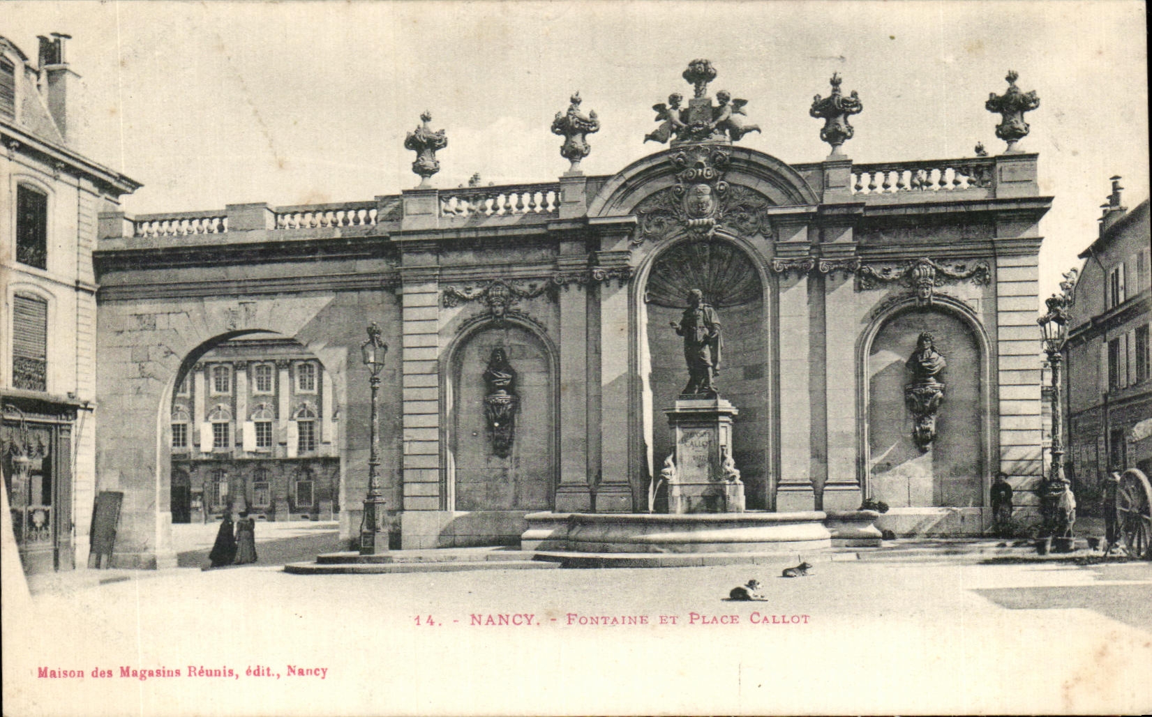 CPA Nancy Fontaine et Place Callot