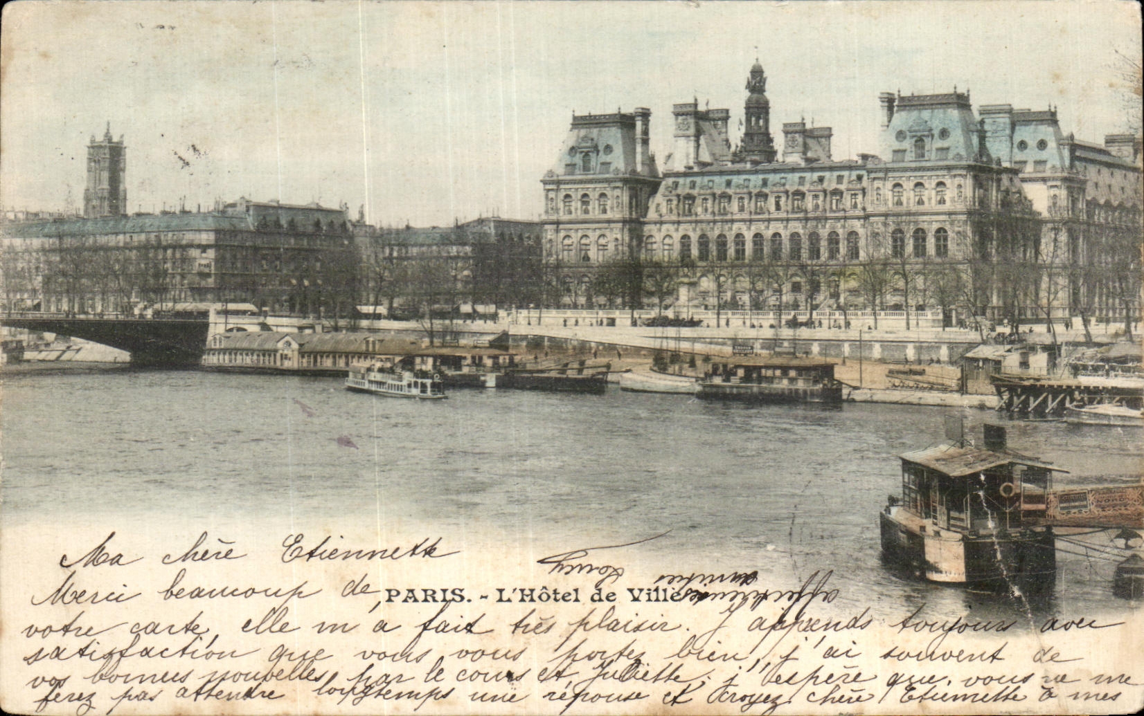 CPA Paris l'Hotel de Ville Peniches