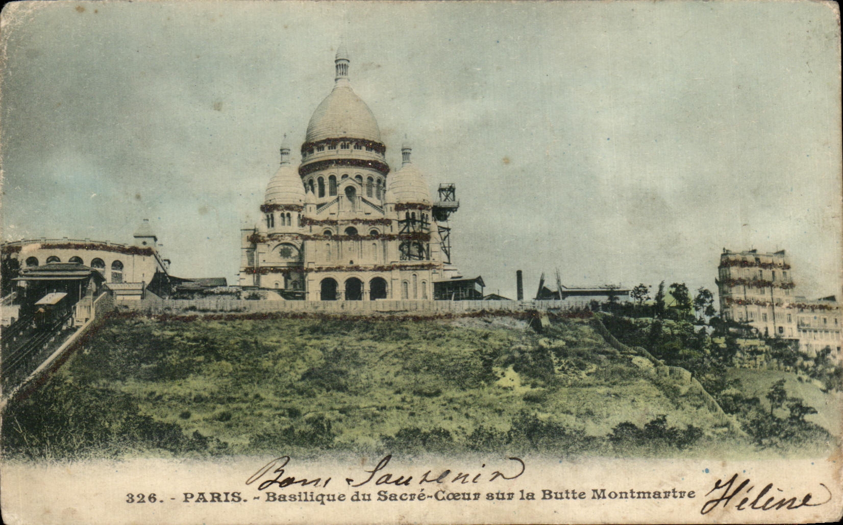 CPA Paris Basilique du Sacre Coeur sur la Butte Montmartre