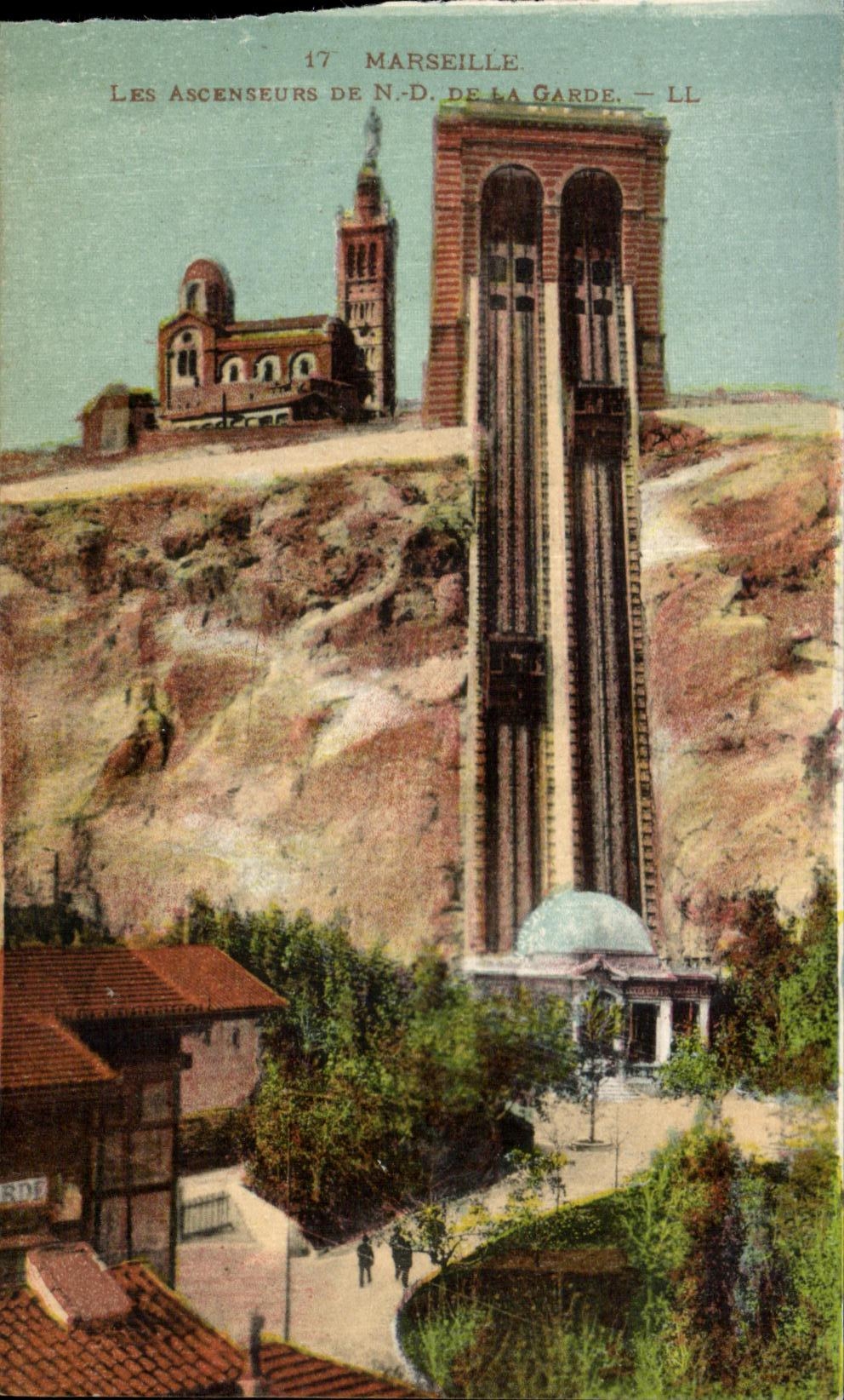 CPA Marseille Les Ascenseurs De La Garde