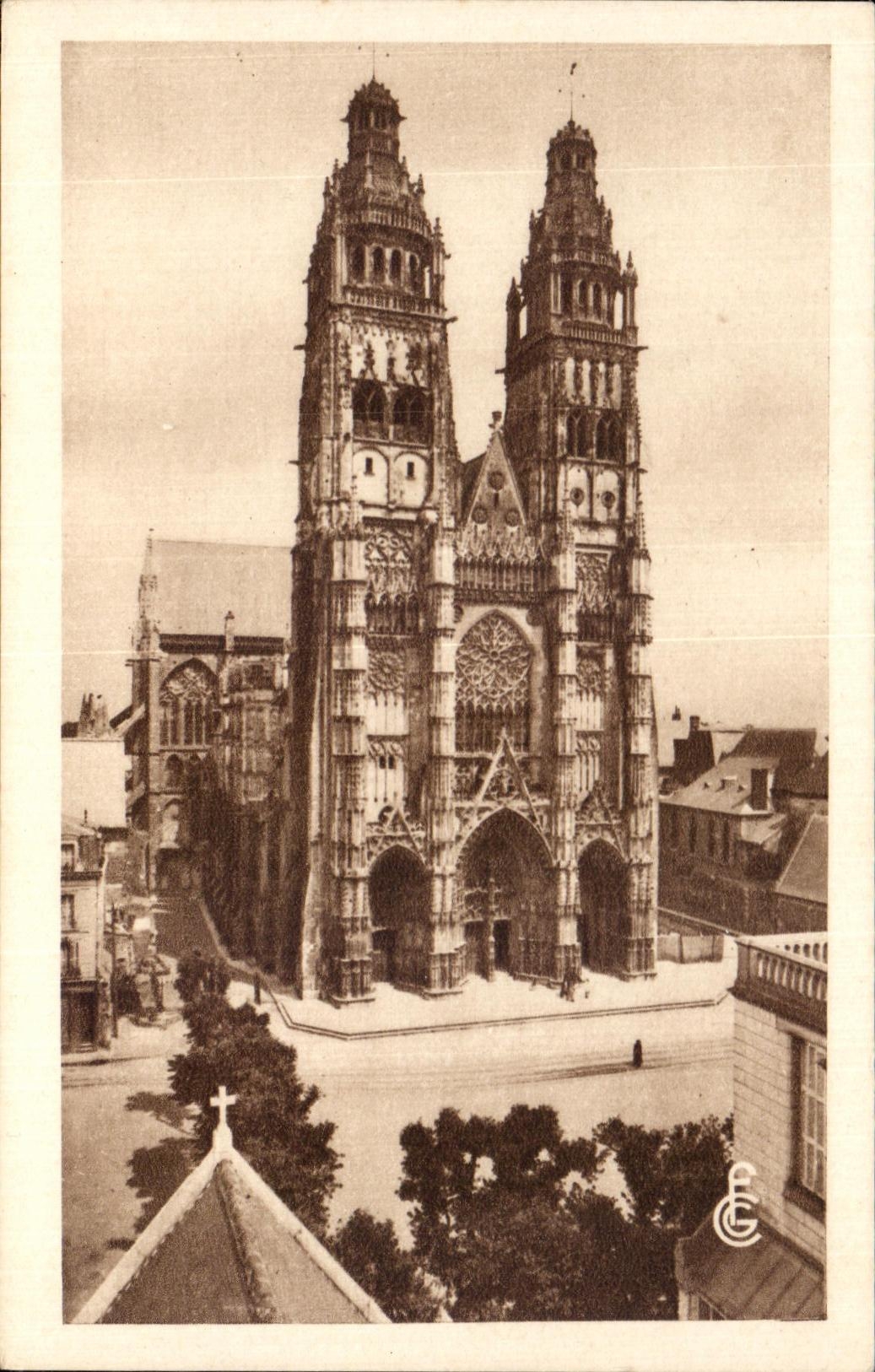 CPA Tours la cathedrale saint gatlen