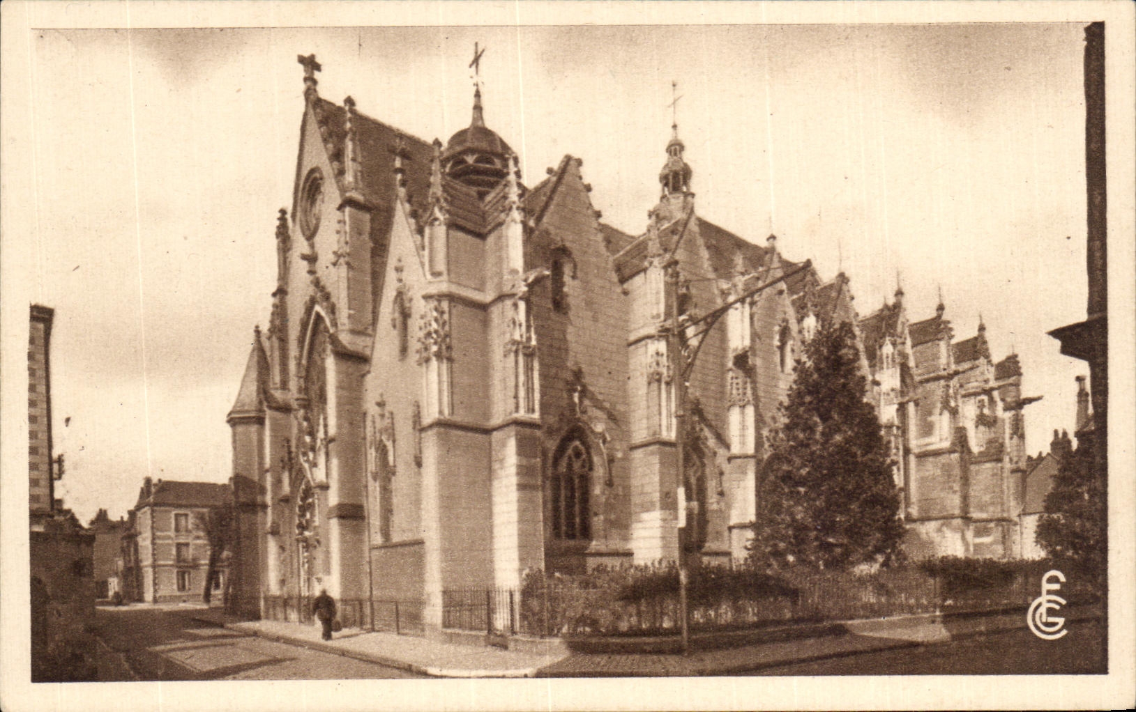 CPA Tours l'eglise la ruche et la rue alleren