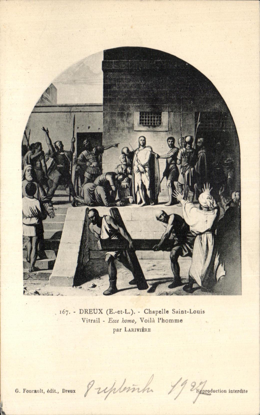 CPA Dreux Chapelle Saint LouisVitrail Ecce Homo Voila l'homme par lariviere