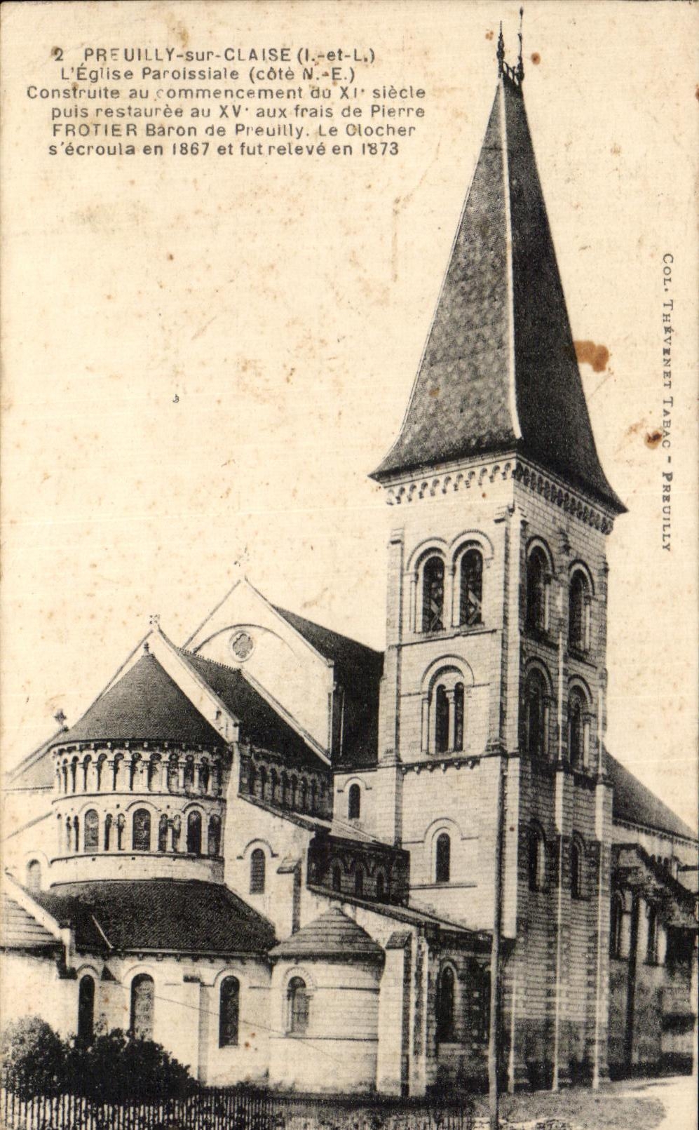 CPA Preuilly sur Claise L'eglise paroissiale