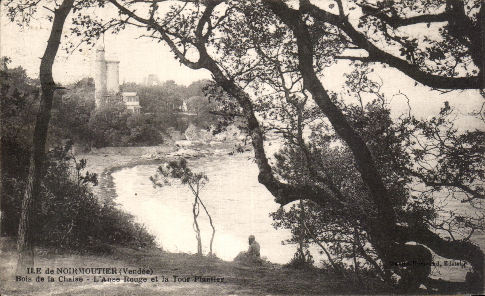 CPA Ile de Normoutier Bois de la Chaise L'anse rouge et la tour Plantier