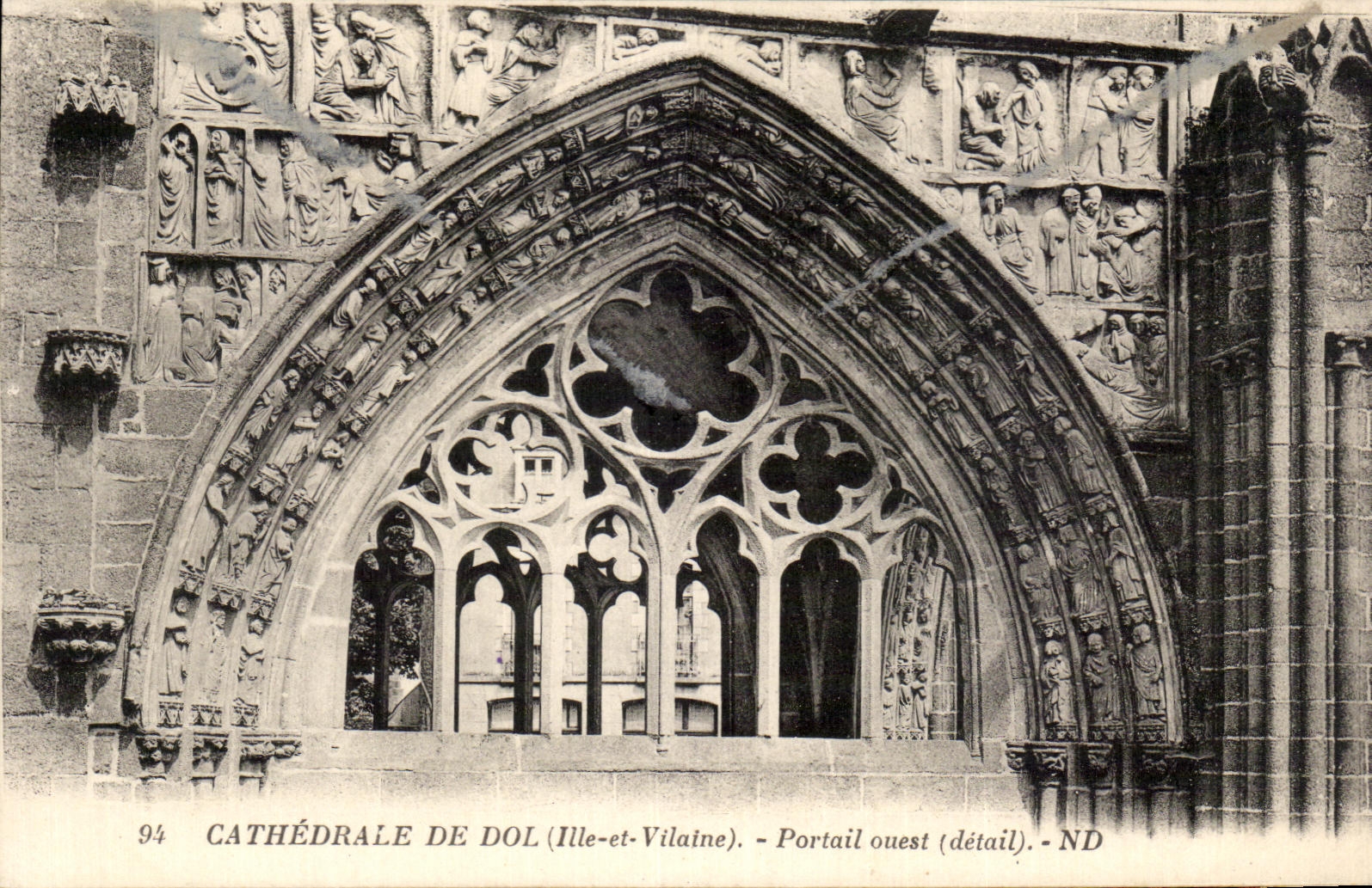 CPA Cathedrale de dol Portail ouest