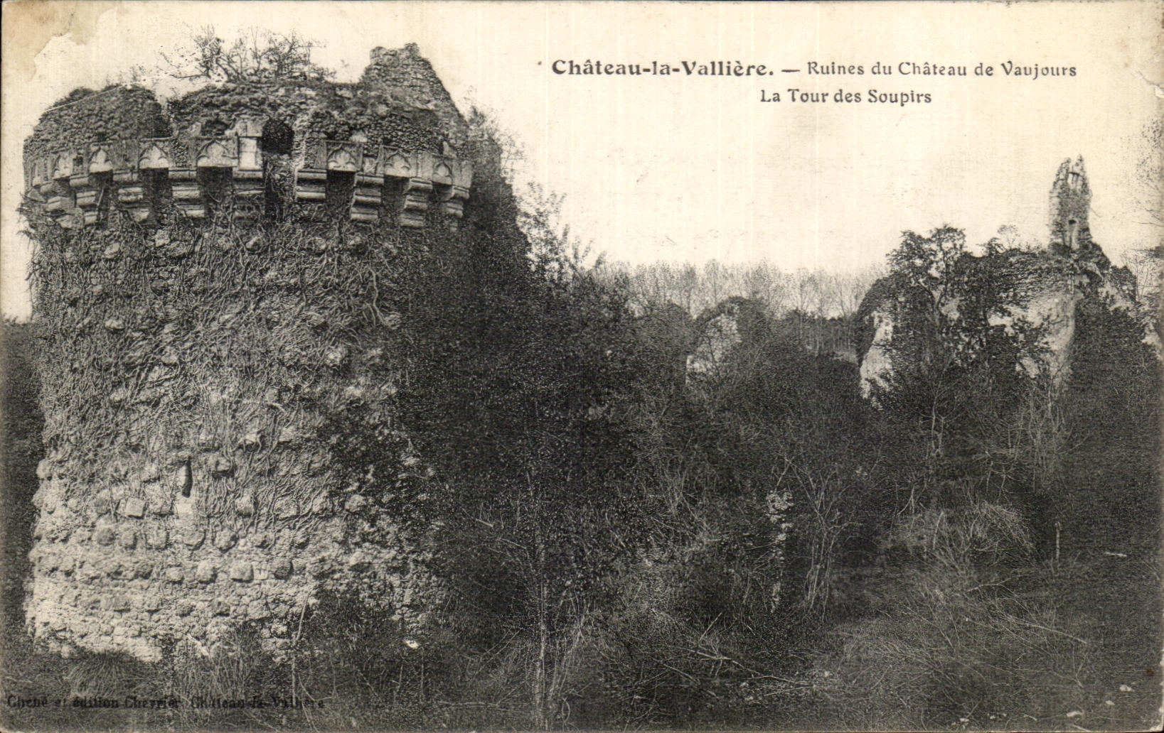 CPA Chateau la Valliere Ruines du Chateau de Vaujours La Tour des Soupirs