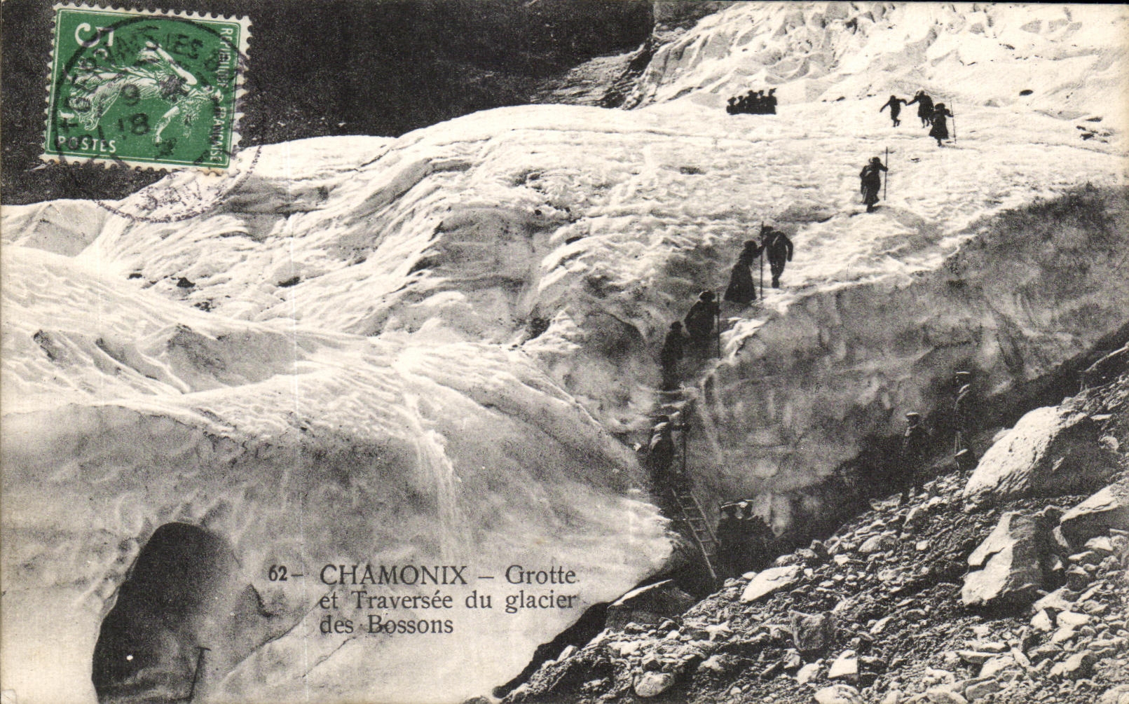 CPA Chamonix Grotte et Traversee du glacier des Bossons Alpinisme