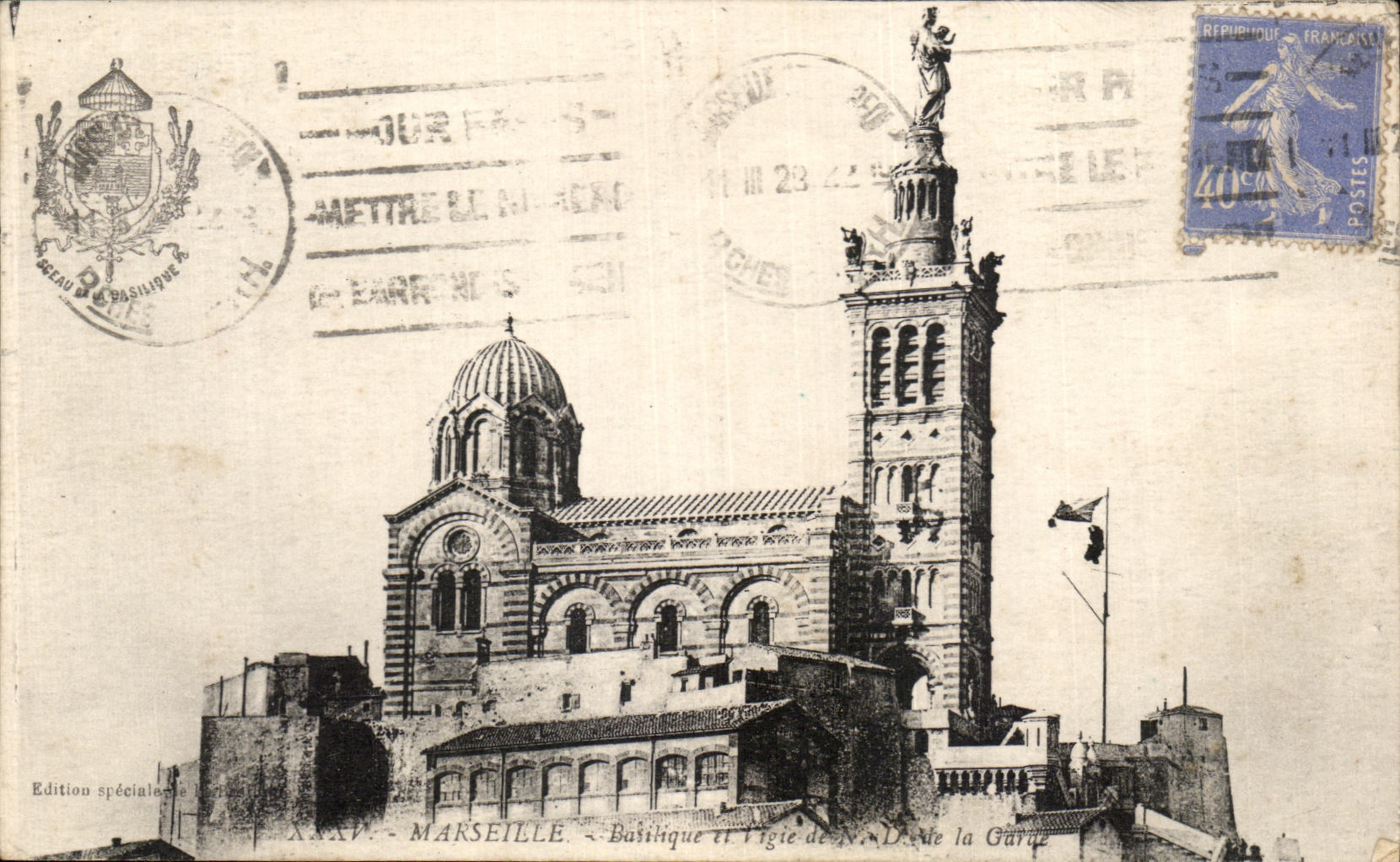 CPA Marseille Balilique de ND de la Garde