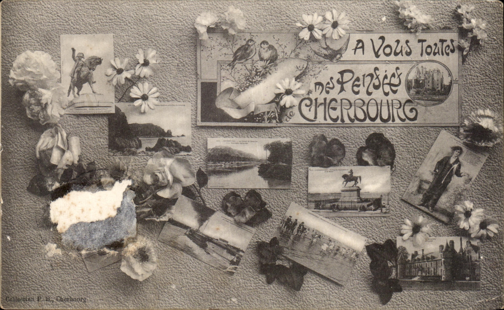 CPA A Vous Toutes Une pensee de Cherbourg 