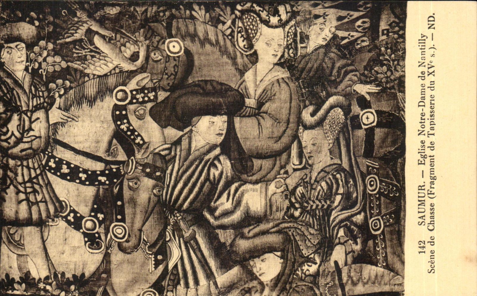 CPA Saumur Eglise Notre Dame de Nantilly Scene de Chasse de Tapisserie du