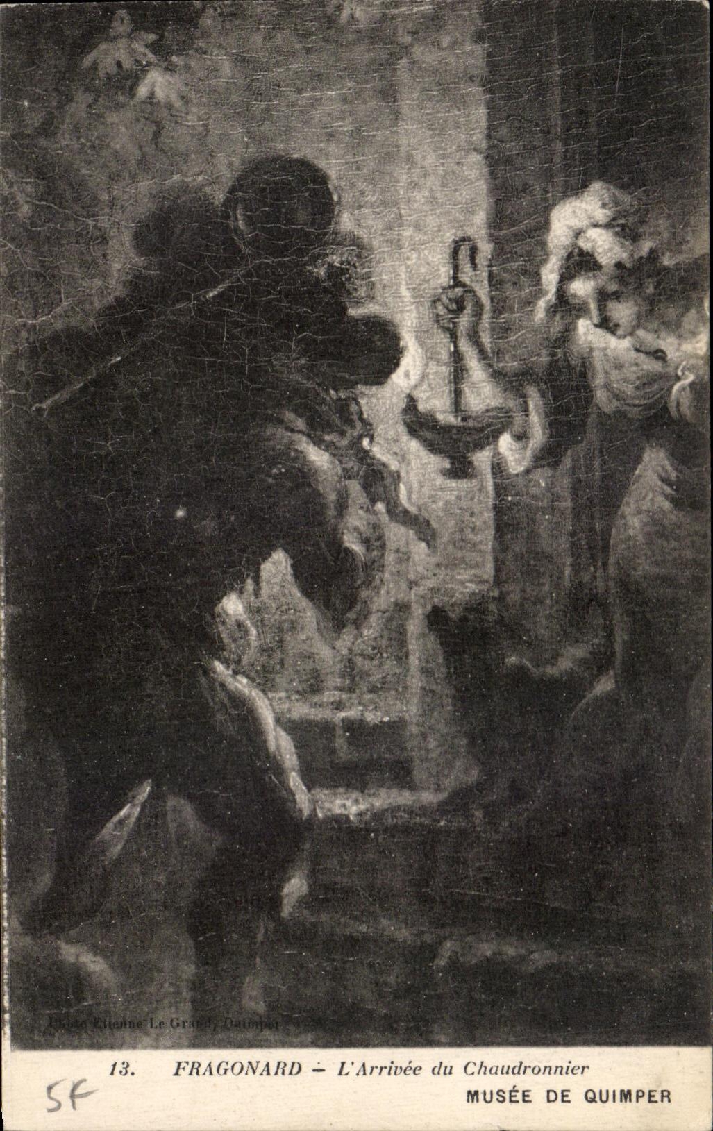CPA Fragonard l'Arrivee du Chaudronnier Musee de Quimper