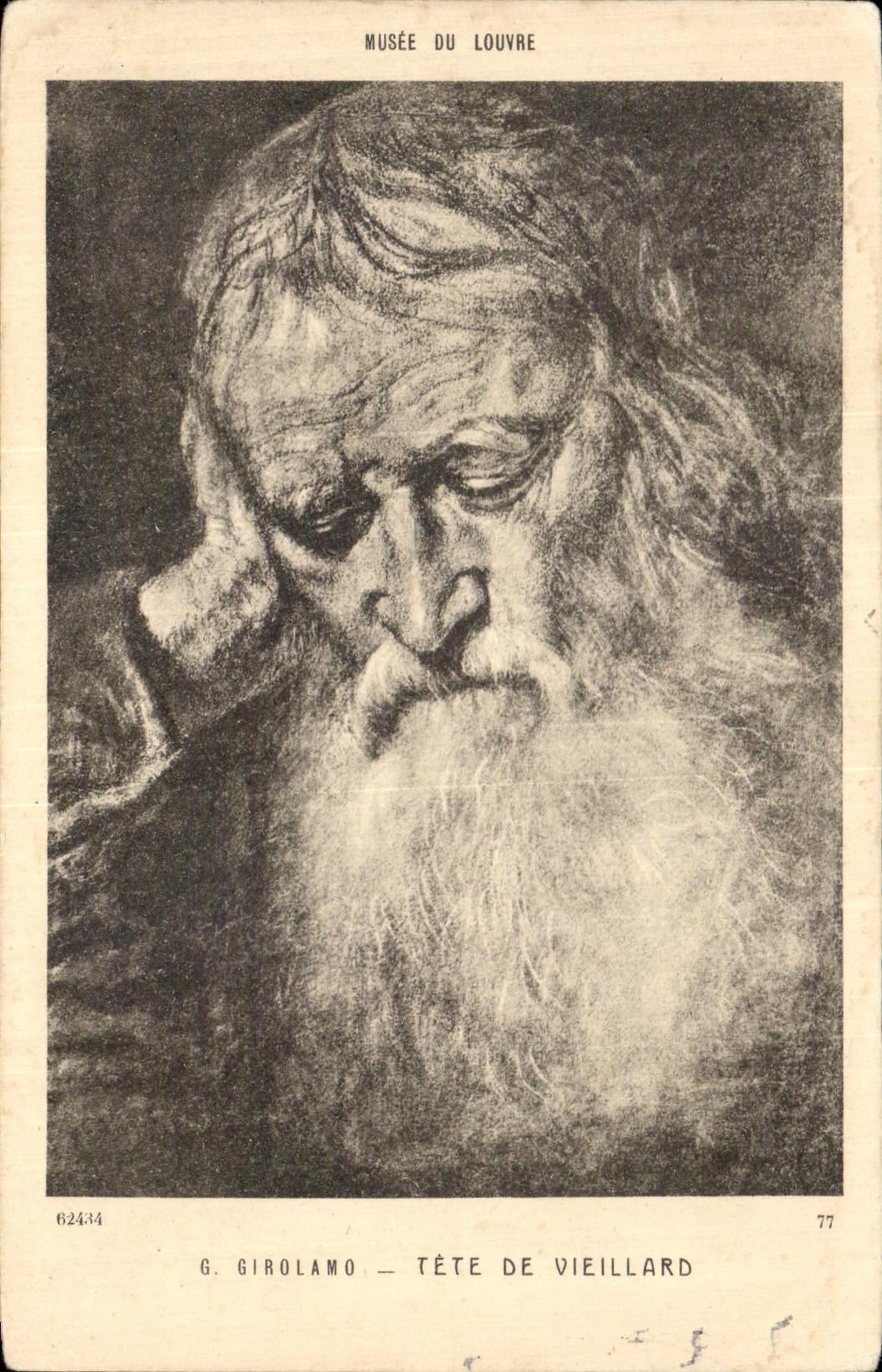 CPA Museum of Louvre Girolamo Head of Paris Old man