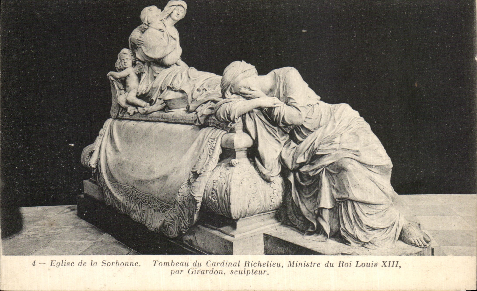 CPA Eglise de la Sorbonne Tombeau du Cardinal Richelieu Ministree du Roi Louis Xlll par Girardon seulpteur