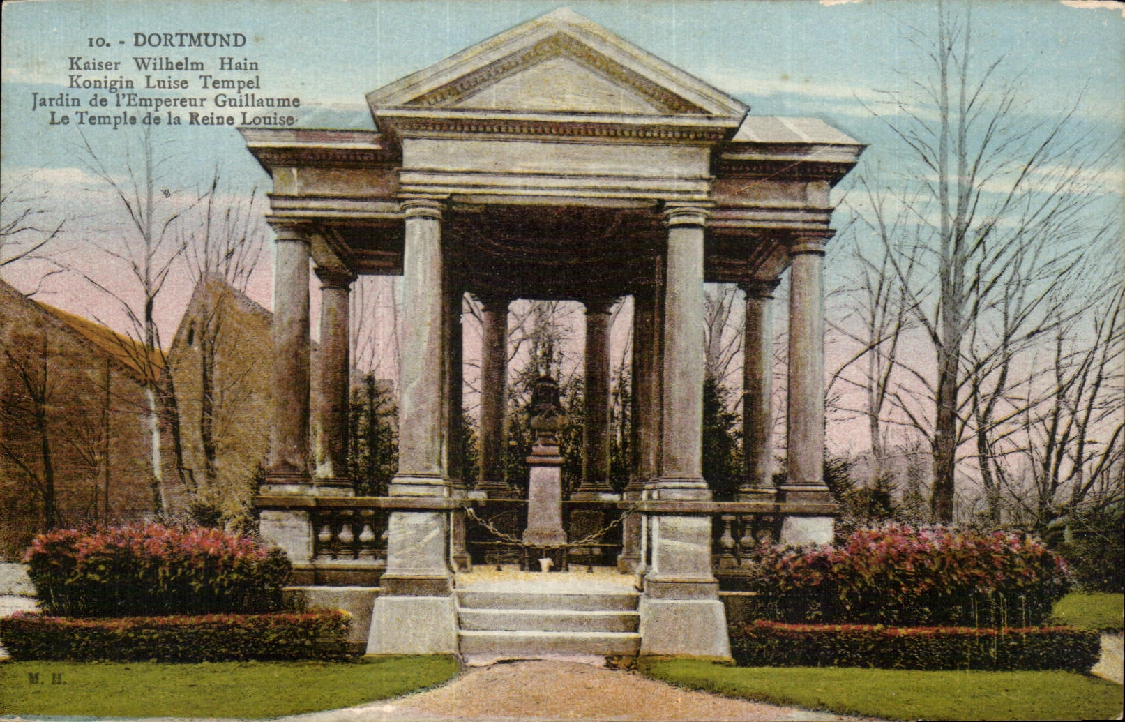 CPA Dortmund Kaiser Wilhelm Hain Konigin Shine Tempel