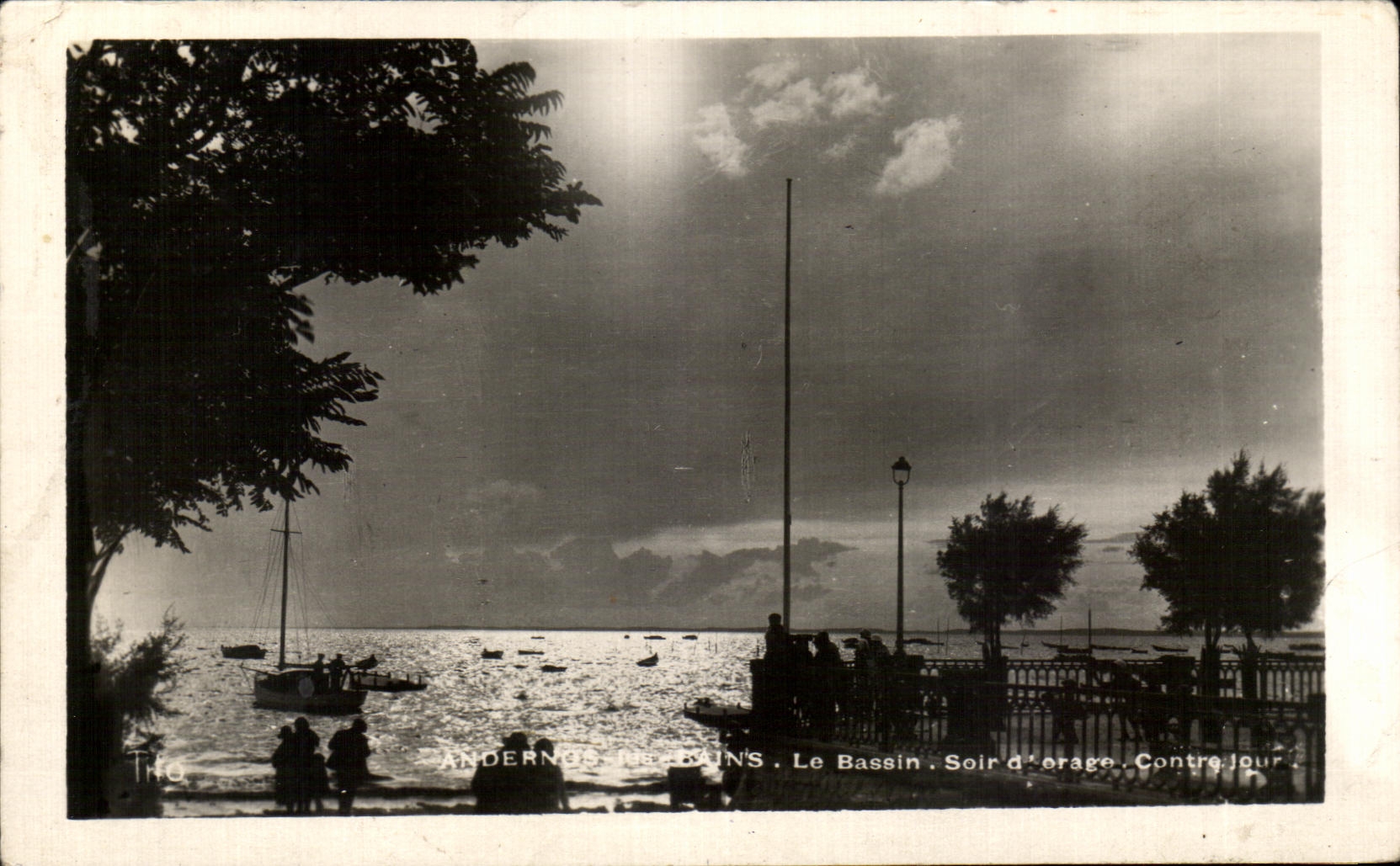 CPA Andernos les Bains the basin Evening of storm Against day