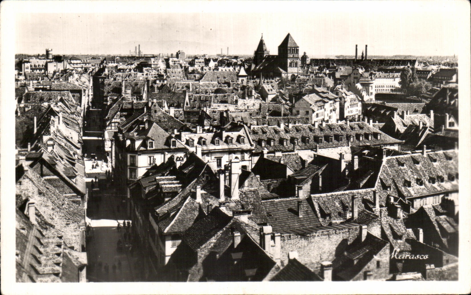CPA Strasbourg Panorama Church St Thomas