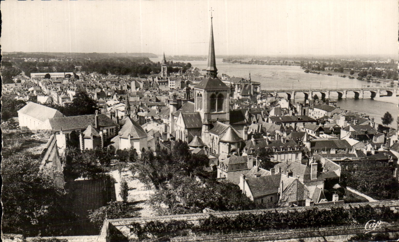 CPA Saumur View taken of the castle