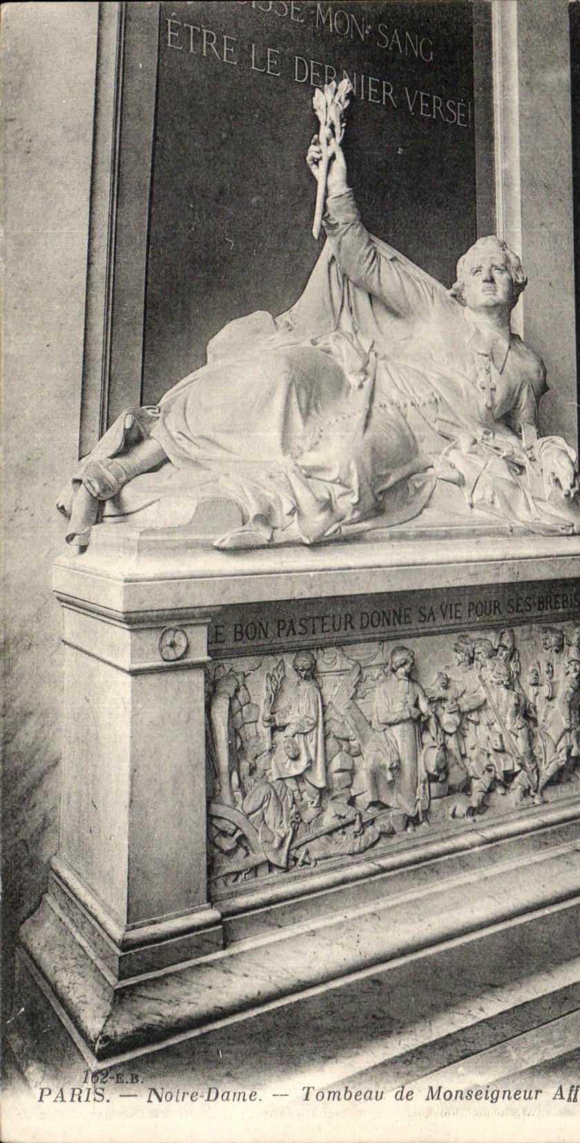 CPA Paris our lady tomb of monseigneur Affre