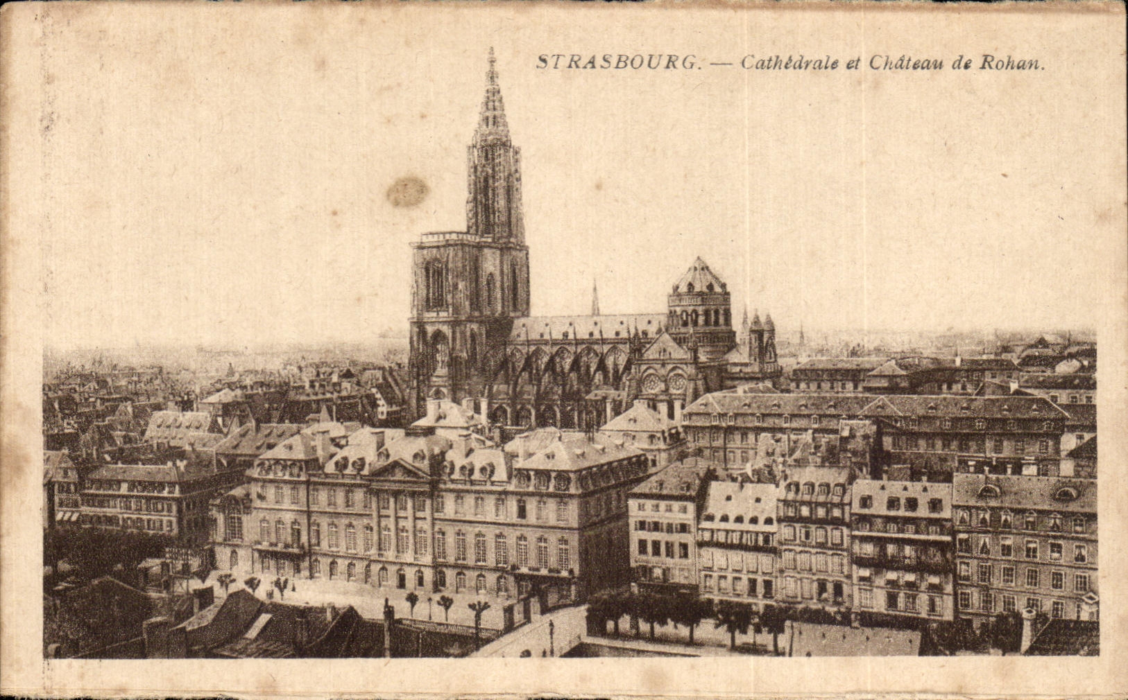 CPA Strasbourg cathedral and castle of rohan