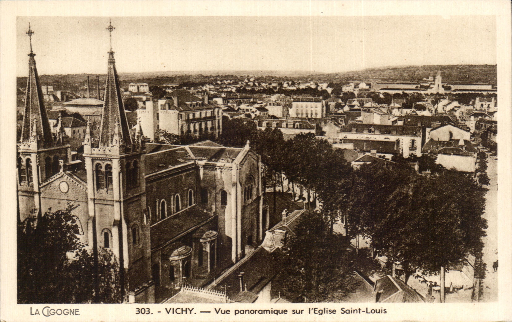 CPA Vichy seen panoramic on the church saint louis