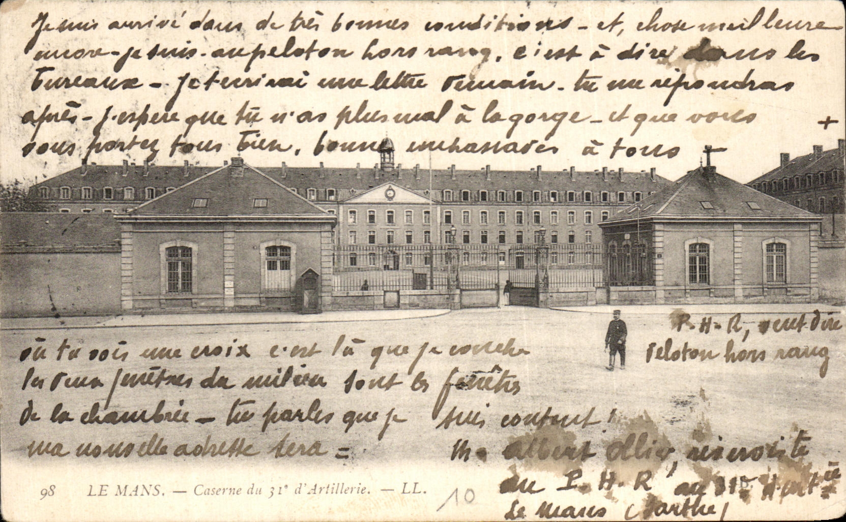 CPA the mans barracks of the artillery militaria 31eme