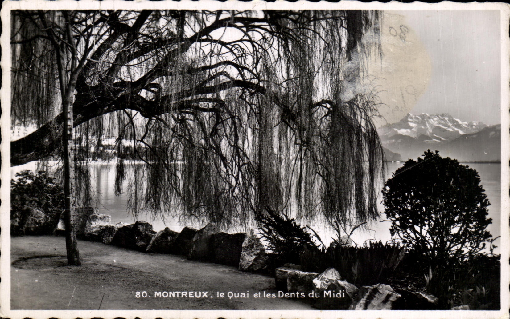 CPA Montreux le Quai et les Dents du Midi