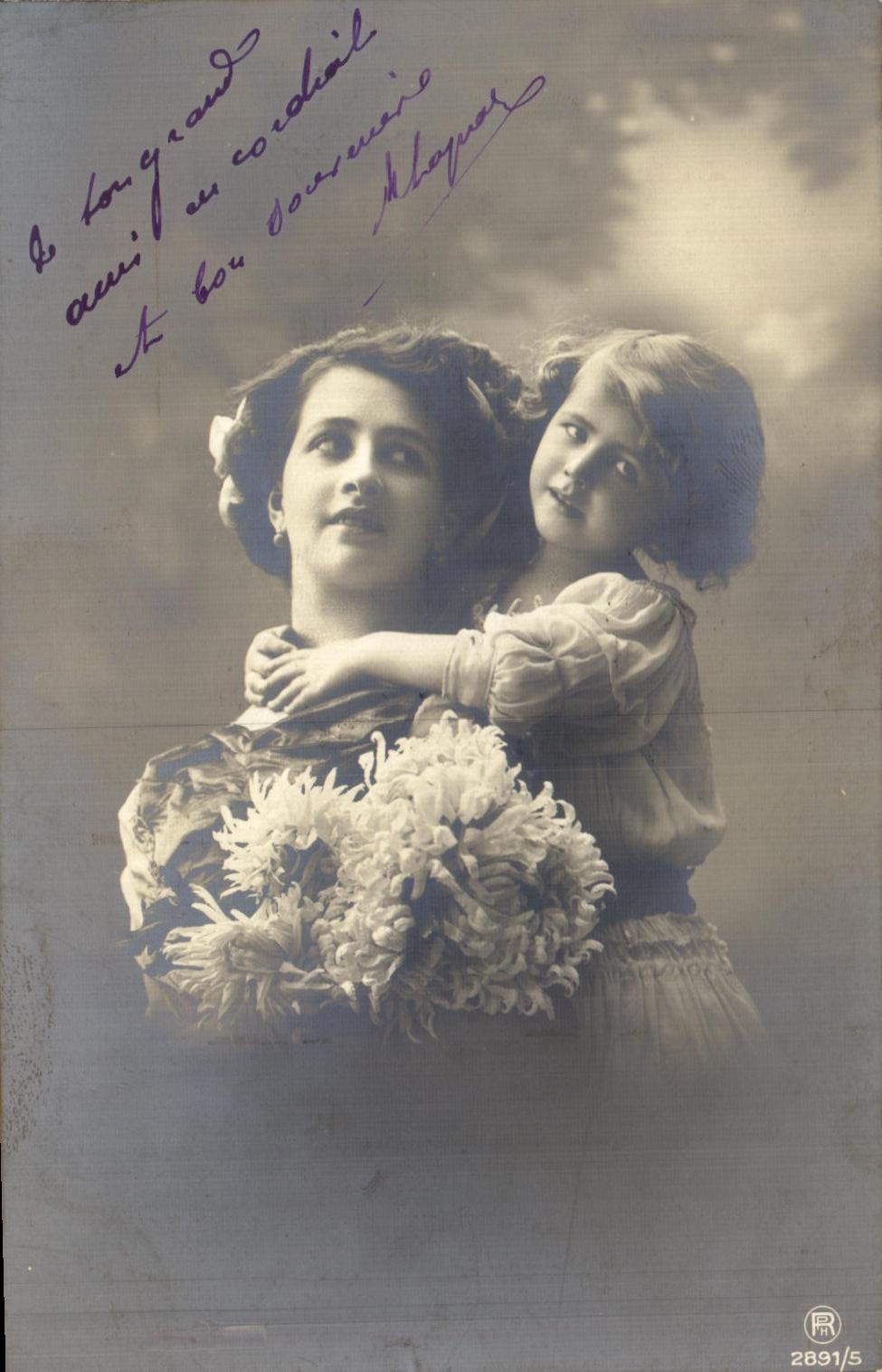 CPA Fantaisie Enfant Femme