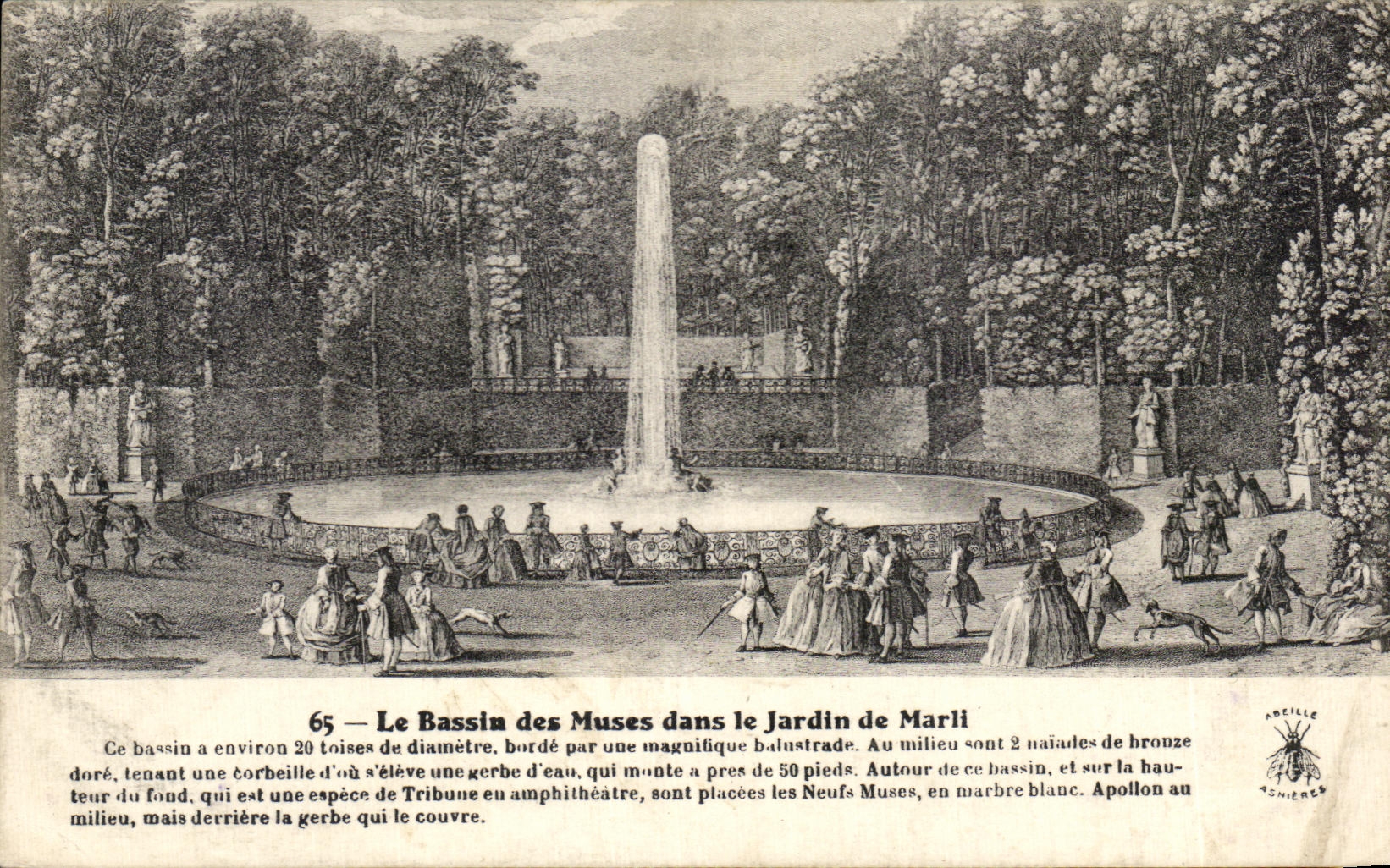 CPA Le Bassin des muses dans le jardin de marli